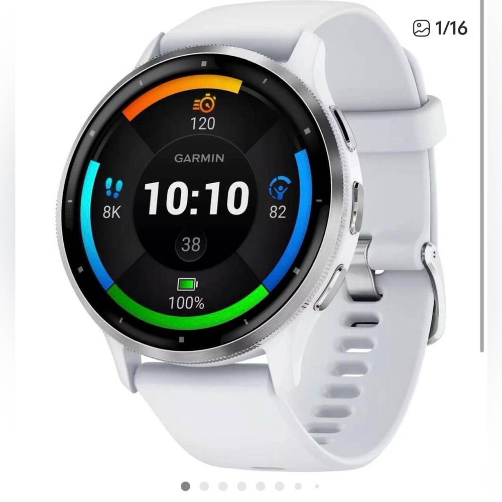 NEW! Garmin Venu 3 GPS White Smartwatch